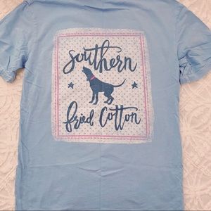 blue Southern Fried Cotton tee